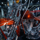 This bike’s a 1999 Harley Softail Springer underneath the fantastic paint job and metal mods. Its name? “101 Proof.”